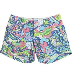 Lilly Pulitzer Callahan Short multi color conch republic textured sz 2 preppy